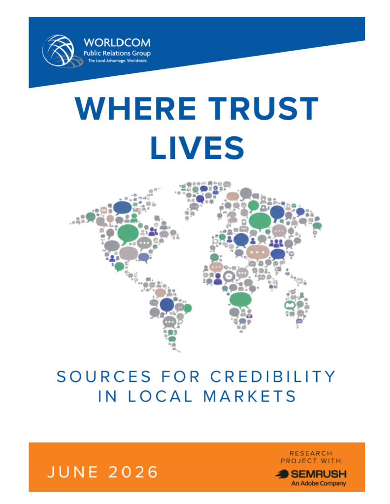 « Where Trust Lives », une étude publiée en juin 2026 par Worldcom PR Group en partenariat avec SEMrush.